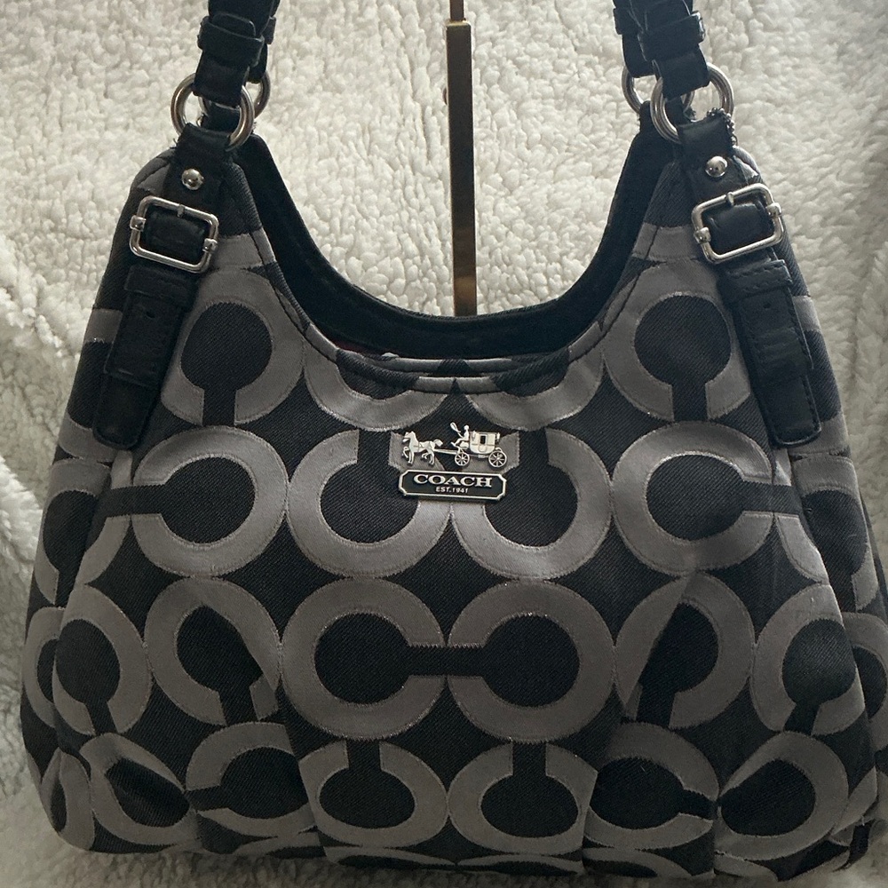 Coach Madison Maggie Op Art Shoulder Bag - Picture 2 of 12